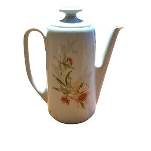 Bareuther Waldsassen Bavaria Germany Porcelain Coffee Pot Floral #142  MCM